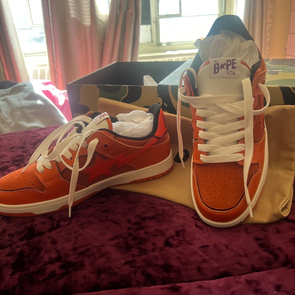 Bathing Ape orange sk8 sta #2 Sneakers